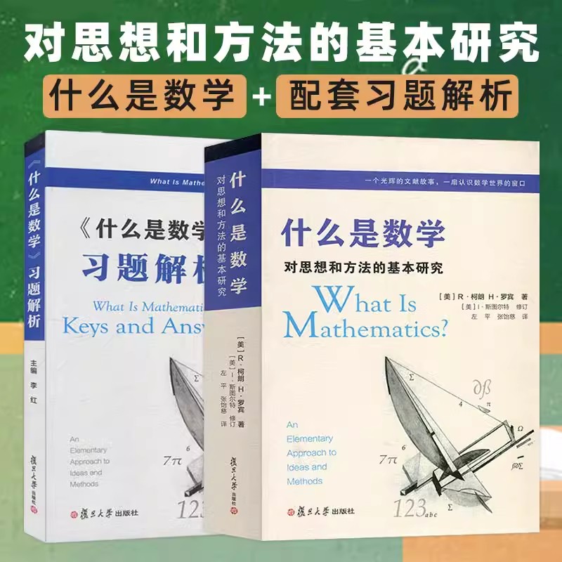 [正版]什么是数学+习题解析 什么是数学第四版配套习题解析 数学方法 对思想和方法的基本研究 罗宾 复旦大学出版社高清大图