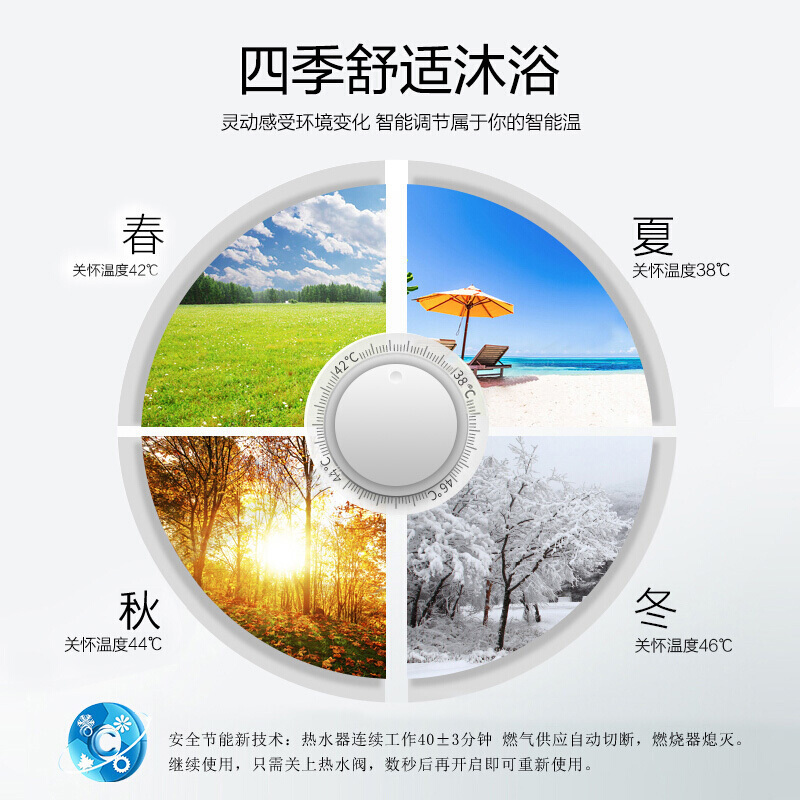 樱花(SAKURA)燃气热水器 JSQ30-L012 16升精控恒温 多重防护 抗风防冻 家用天然气热水器