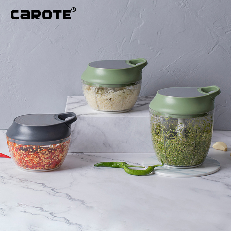 【上新】Carote手动绞菜机搅拌蒜泥家用厨房搅蒜器碎菜切菜神器 绿色小号