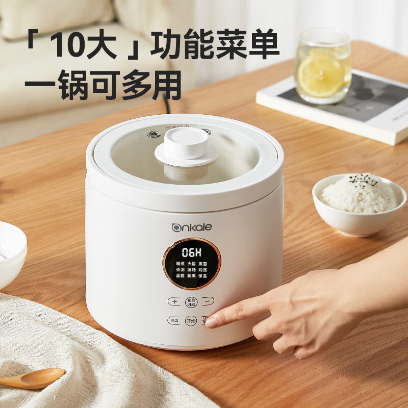 anKale 电饭煲AJL-FB2009电饭锅2L迷你智能小型家用1-2人智能预约煮饭煮粥煲高清大图