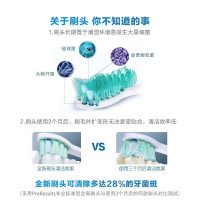 飞利浦 电动牙刷原装牙刷头 HX9023同款 9021单独装三只适配HX6730/6761/3226/3216/9362