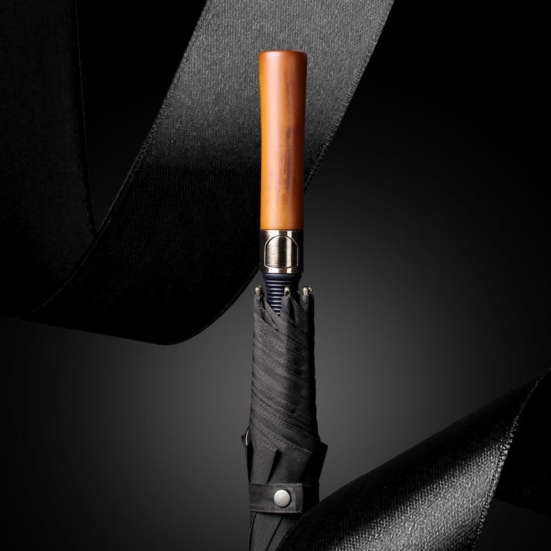 红叶直杆爵士先锋伞 长柄直杆伞自动雨伞男晴雨伞大雨伞长柄复古直柄伞长柄伞 颜色随机-W1844!高清大图