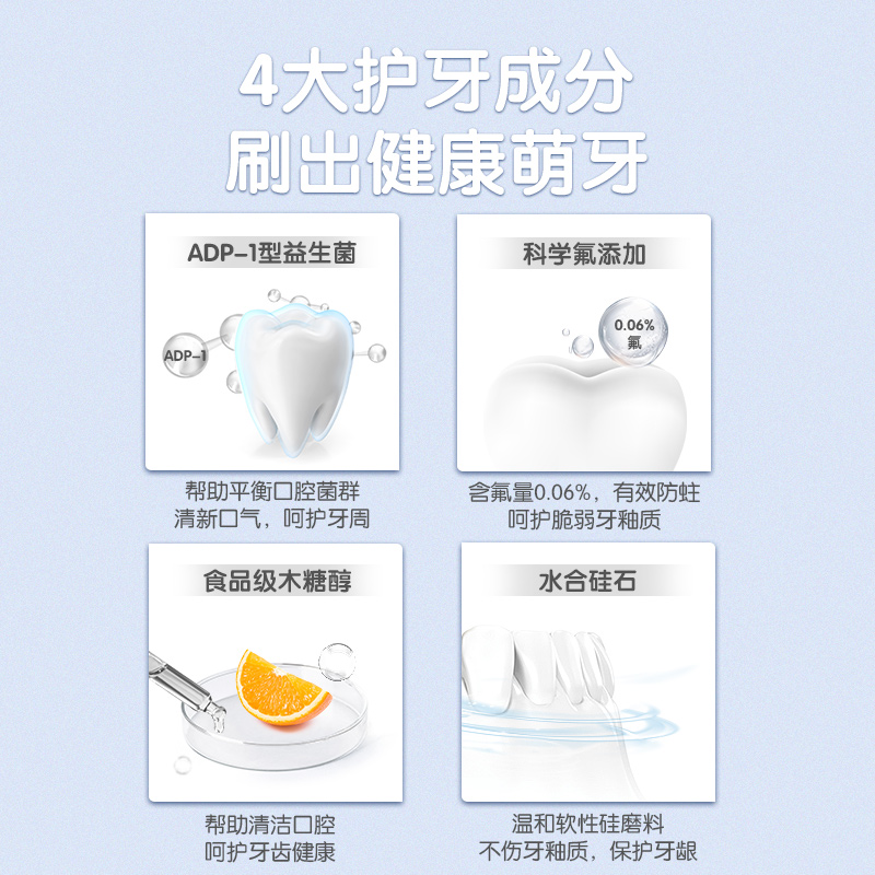 青蛙王子 宝宝益生菌牙膏(草莓奶昔)140g高清大图