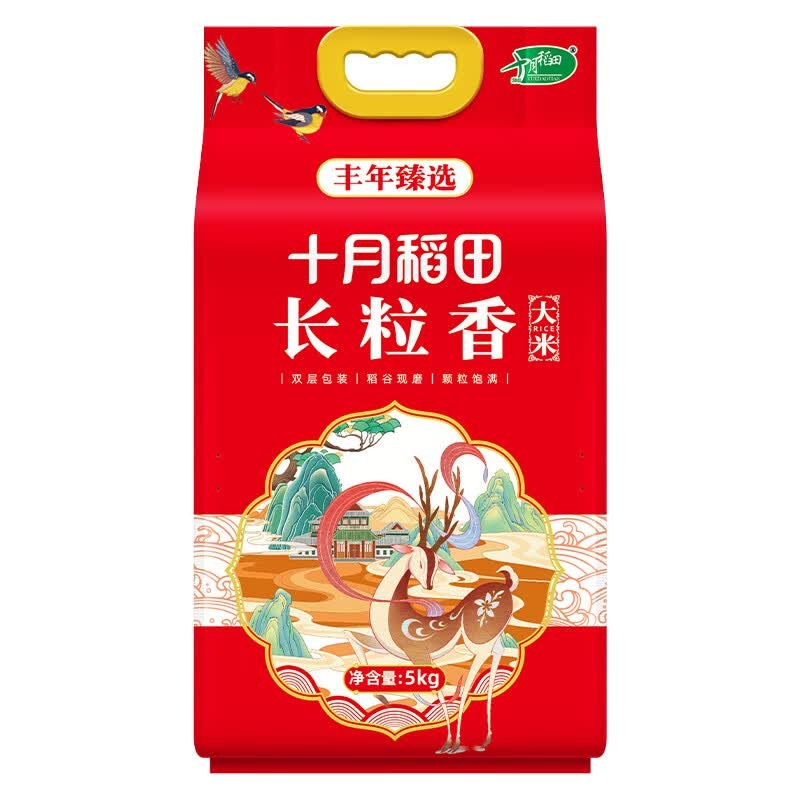 十月稻田 丰年臻选长粒香大米5kg_高清大图