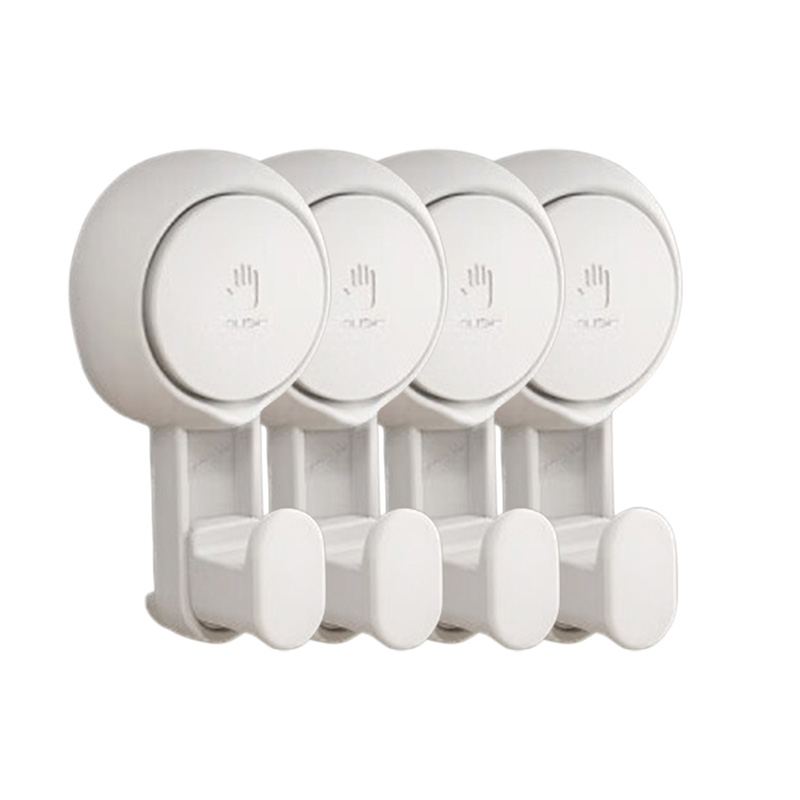 太力吸盘挂钩免打孔强力真空挂衣钩粘钩挂毛巾架4个装AW563