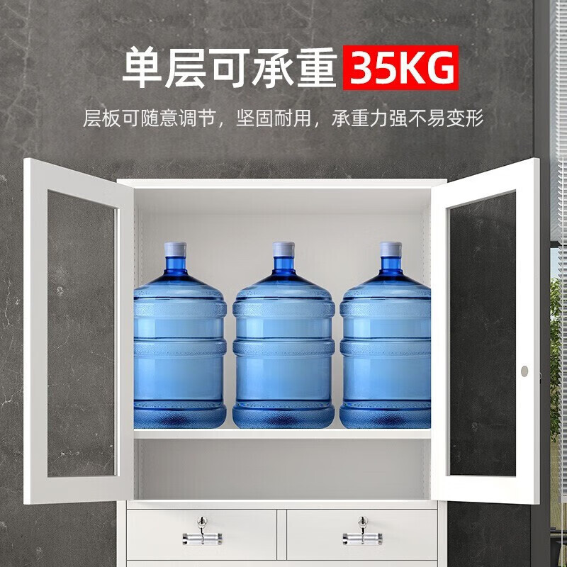 奈高(NAIGAO)文件柜铁皮柜员工档案柜资料柜储物柜办公柜书柜中二斗文件柜升级