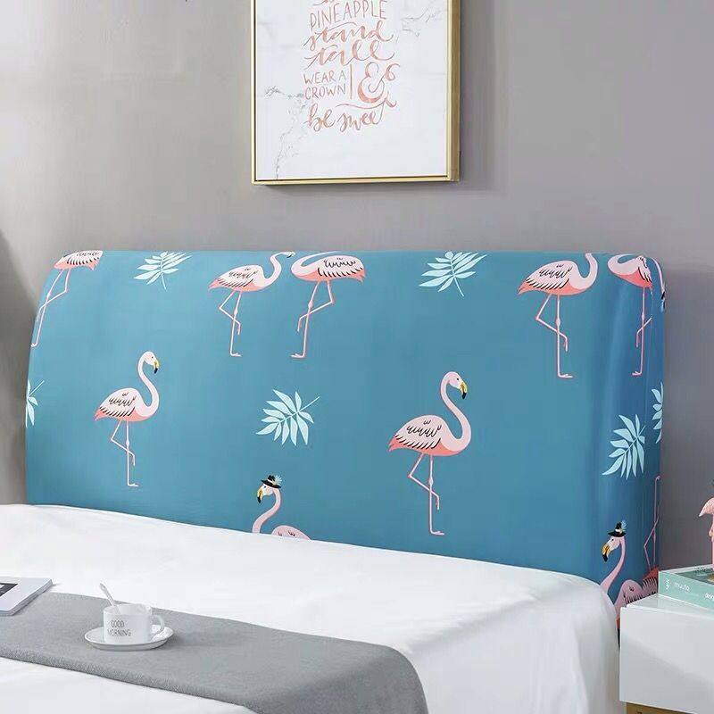 床头套罩 床头罩全包软包床靠背罩北欧风格简约现代可拆洗 火鹤(牛奶丝全弹力) 高度50~65*长度120cm(通用)