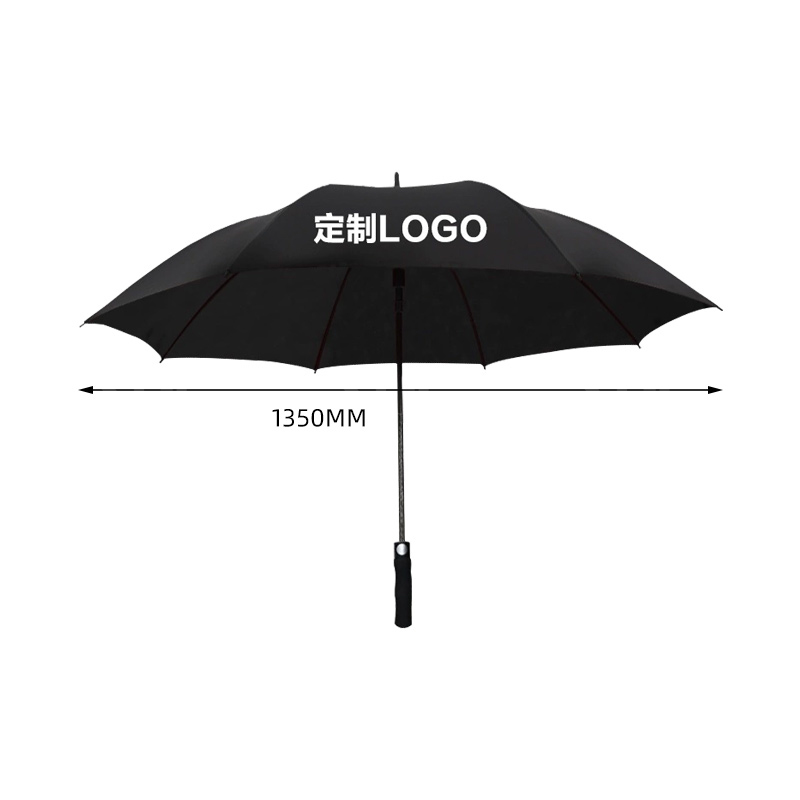 翌嘉 YJ5081604全纤维单层雨伞 可定制logo可印图案 黑色 伞直径135cm 10把起订高清大图