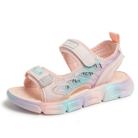 夏新款儿童凉鞋男童包头沙滩鞋韩版魔术贴童鞋 26码内长16.5CM A-38粉色
