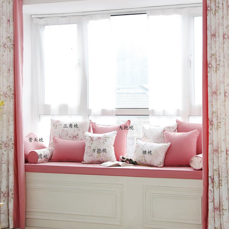 定制#配套飘窗垫#窗台垫#榻榻米 配套纯色请留言骨头枕50X30X25