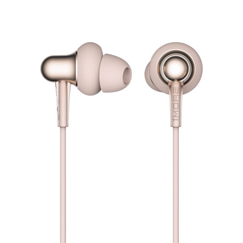 万魔(1MORE)E1025 Stylish双动圈入耳式有线耳机 HiFi线控通用带麦音乐耳机 金色