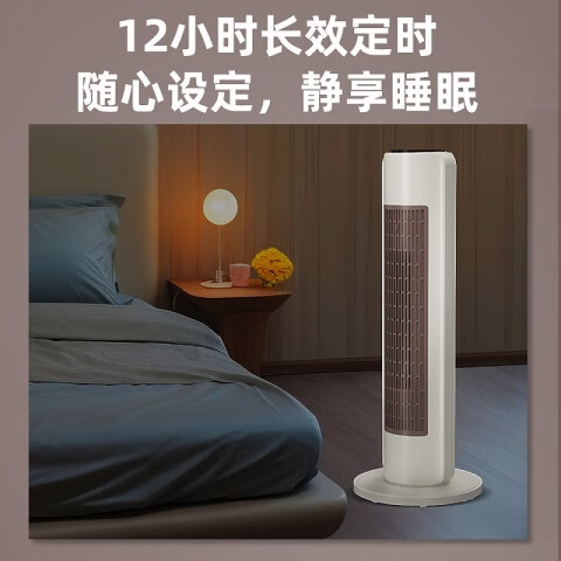 SEEDEN电暖器家用PTC陶瓷加热暖风机电暖风语音控制智能恒温 XD-2010HA 机械式 白色高清大图