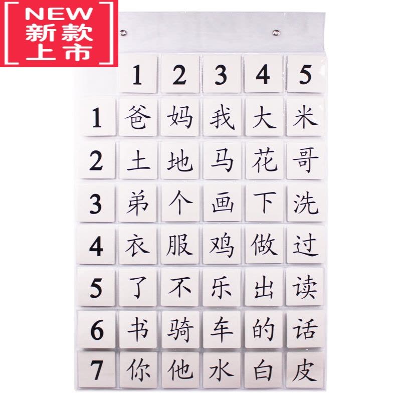可莉允幼儿童宝宝 透明挂袋 汉字早教识字 放卡片袋 插卡片袋图片
