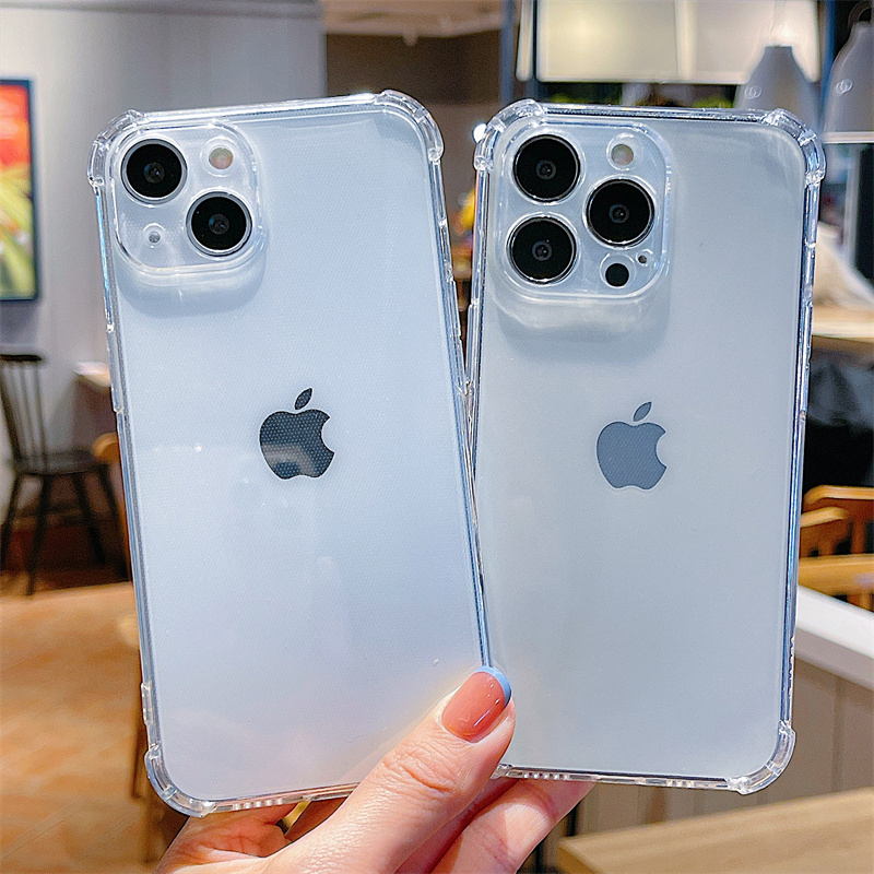安美宝 苹果15/14手机壳iPhone13promax的保护套12硅胶xs透明Xr简约气囊新款Plus防摔11保护壳