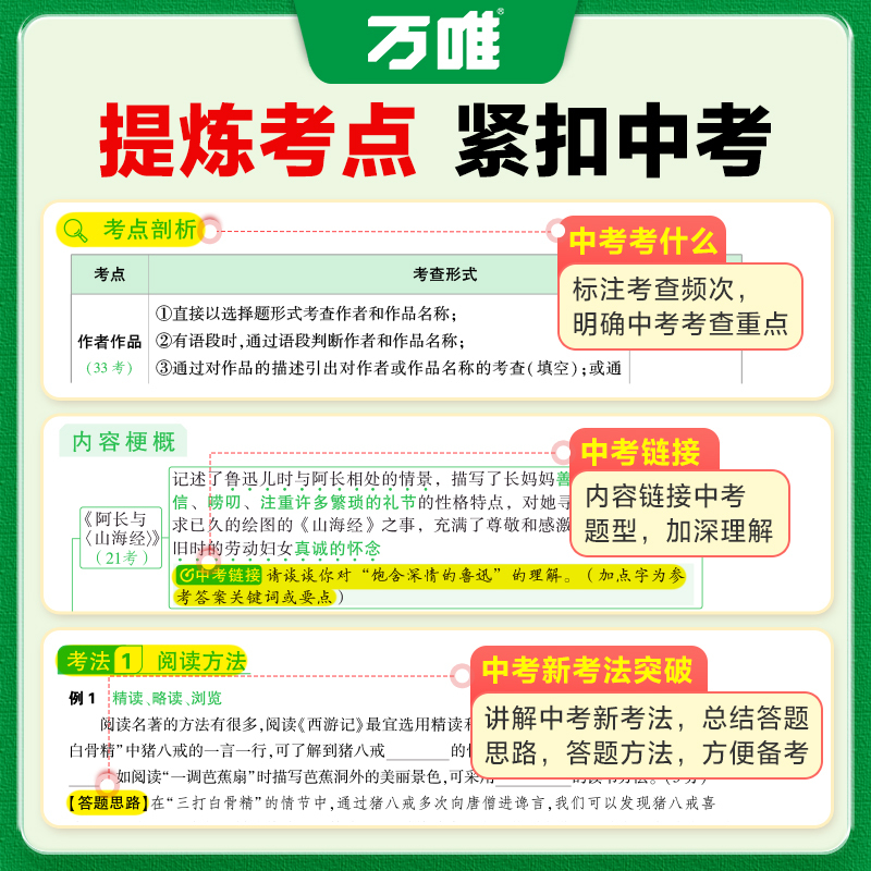 初中名著阅读与中考新考法 初中通用 [正版]2025版 初中名著阅读与中考新考法万唯中考名著导读考点精练七八九年级语文阅