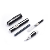百利金(Pelikan ) style P57d 黑色 F尖 学生办公钢笔熊猫礼盒装