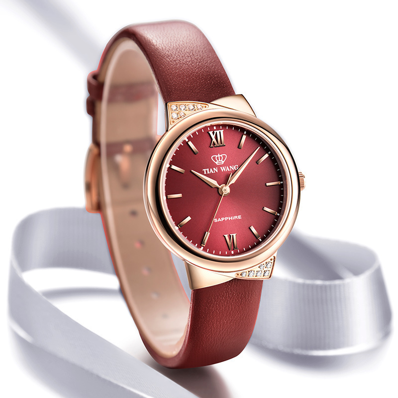 赠时尚手链天王表手表女表皮带女士石英表时尚气质女士手表送女友生日