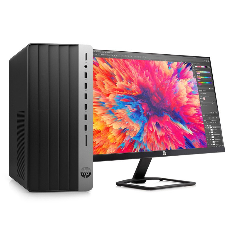 惠普(HP)战99电脑主机 商务办公台式机电脑整机定制版(12代i5-12500 16G 2TB+512GB固态 WiFi 蓝牙 三年上门)+23.8英寸显示器