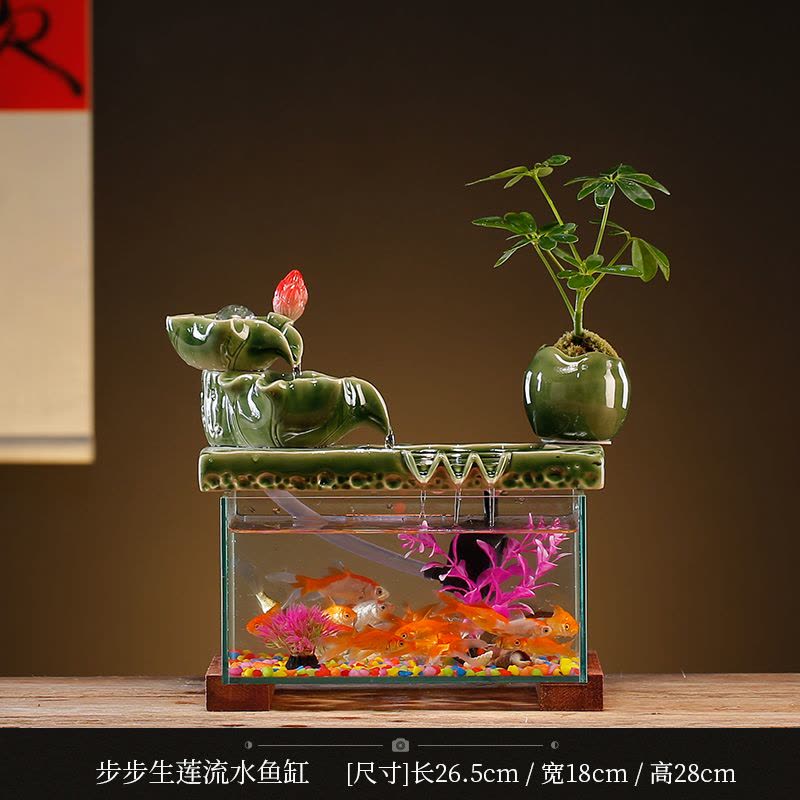 循环流水器生财摆件招财景观鱼缸创意家居办公室客厅开业乔迁礼品图片