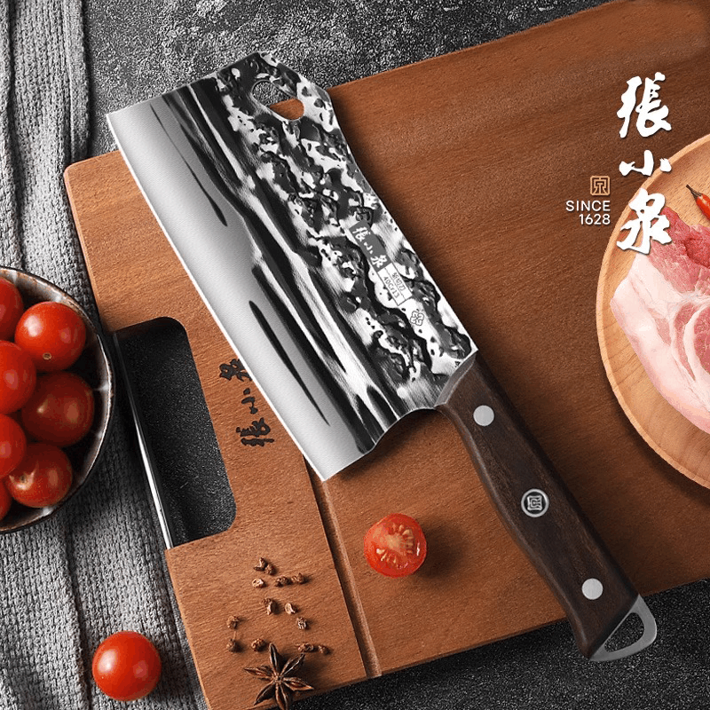 张小泉锻打菜刀家用不锈钢斩切两用刀厨房专用切菜砍骨刀正品8138图片