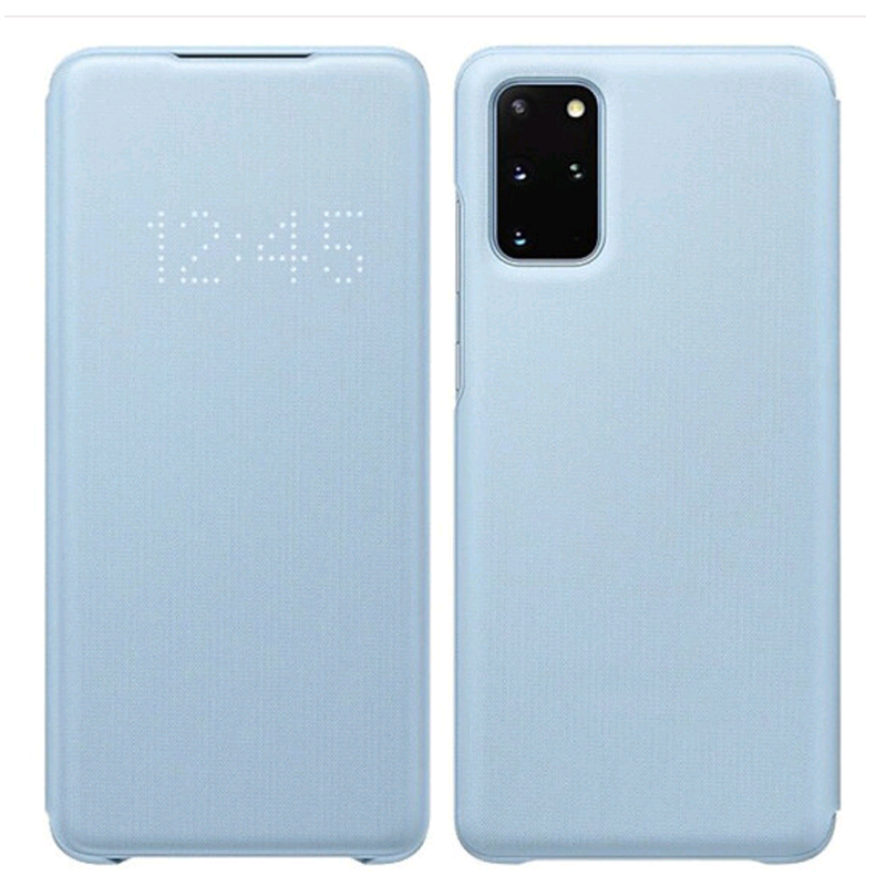 三星S20Ultra原装led保护套 S20+手机壳5G智能休眠免翻盖手机壳 全包防摔高档商务手机套皮套原装正品