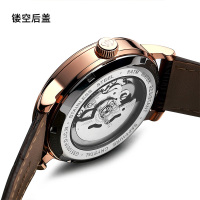 [支持后盖定制刻字服务]天王表(TIANWANG)手表 昆仑系列男士皮带自动机械表防水商务男表GS51001