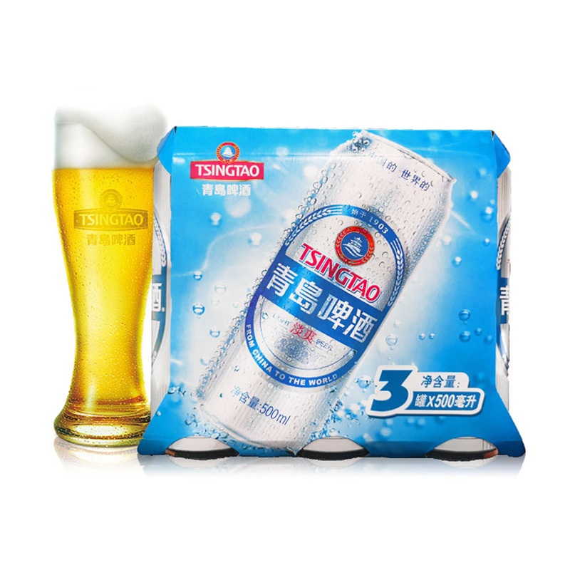 青岛啤酒淡爽3连包
