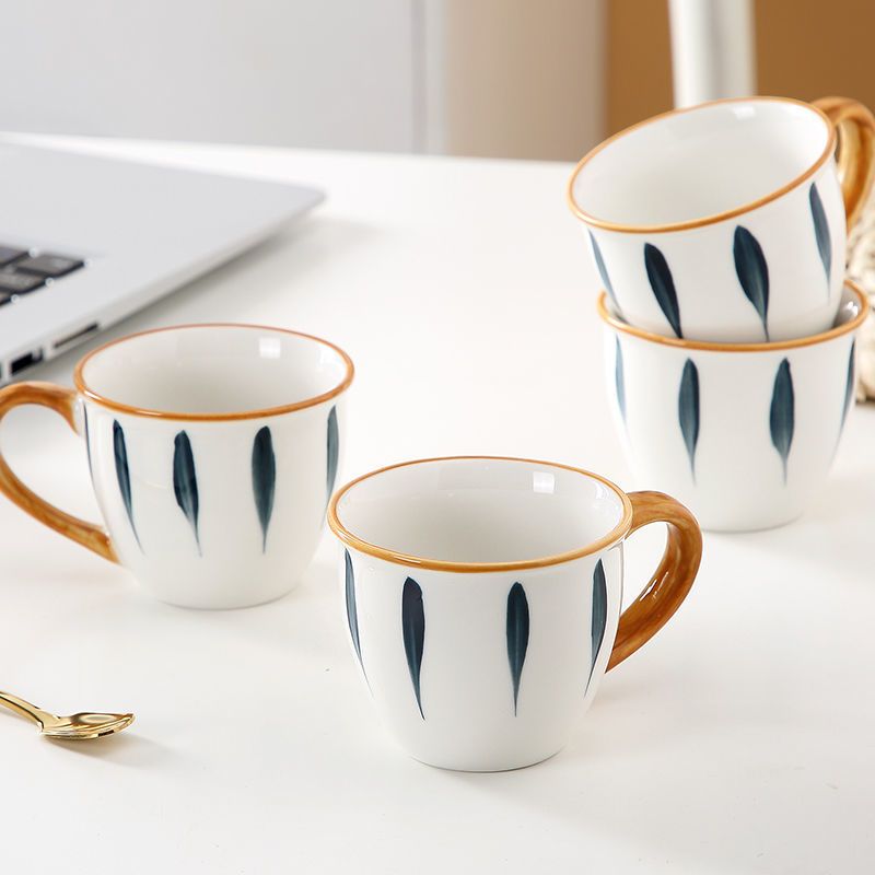 日式陶瓷杯家用可爱水杯情侣杯创意手绘茶杯咖啡杯个性简约杯子单个杯