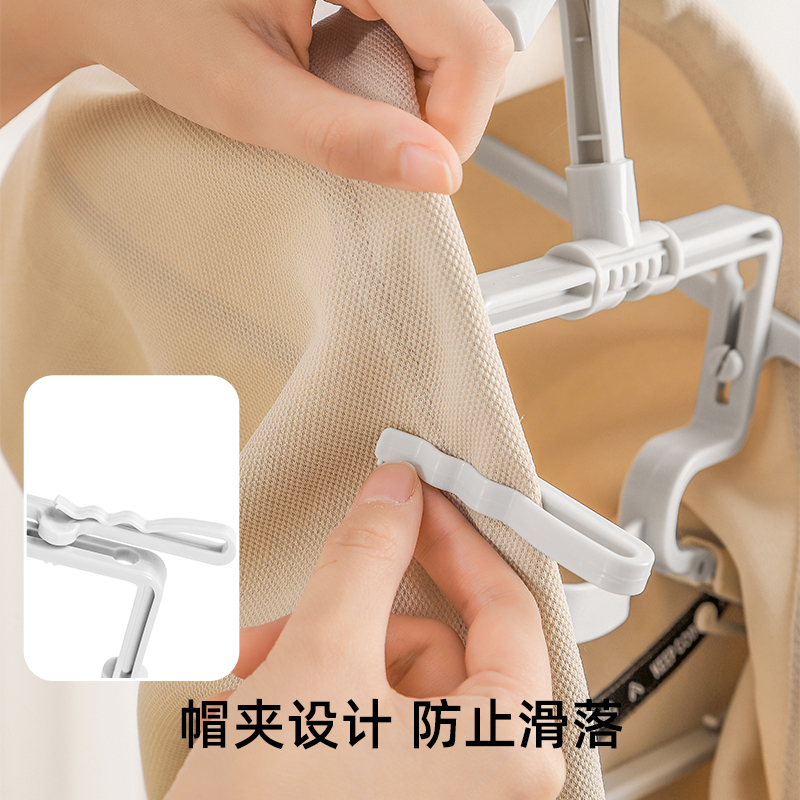 梵特 日式折叠连帽衣架学生卫衣晾晒架宿舍用防风衣服架子高领毛衣高清大图