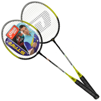 红双喜 DHS羽毛球拍双拍 2支装 男女对拍训练1012(黑色款) 黑色