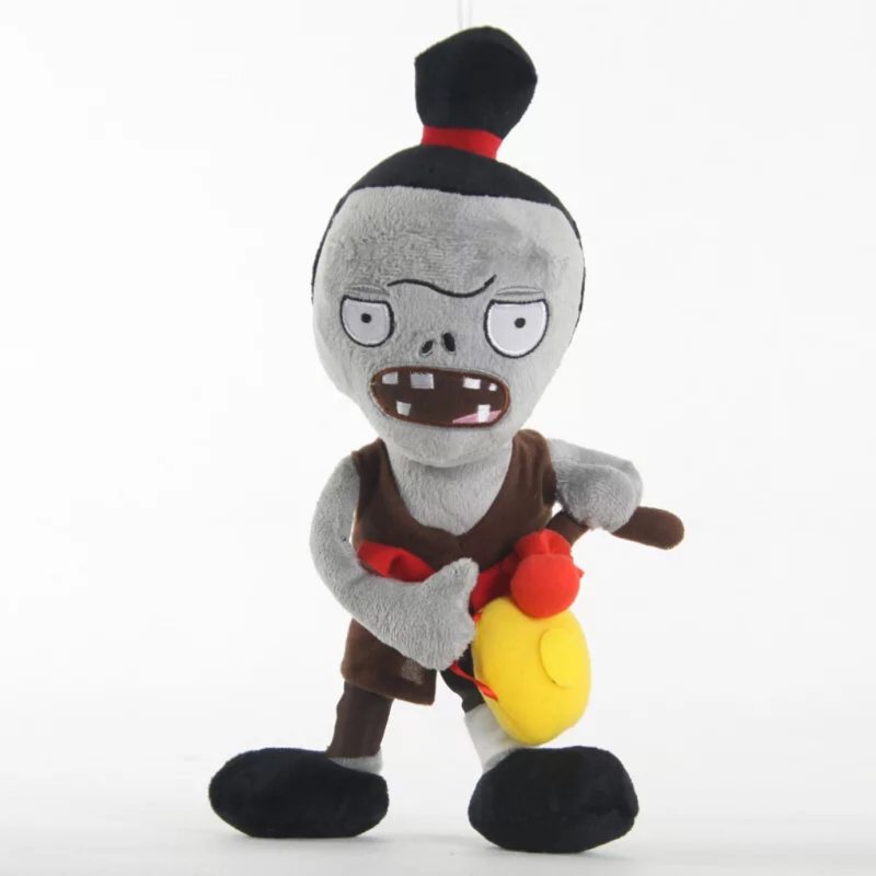 2020店长推荐热卖僵尸玩具植物大战公仔火爆辣椒毛绒玩具新年 铜锣