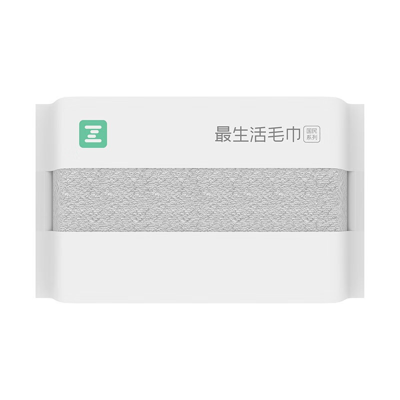 最生活(a-life)毛巾·国民系列 新疆长绒棉毛巾纯棉洗脸巾 A-1180 灰色
