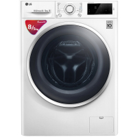 LG 8公斤直驱变频洗烘一体全自动滚筒洗衣机 智能手洗 LED触摸屏 奢华白 WD-L51ANF20