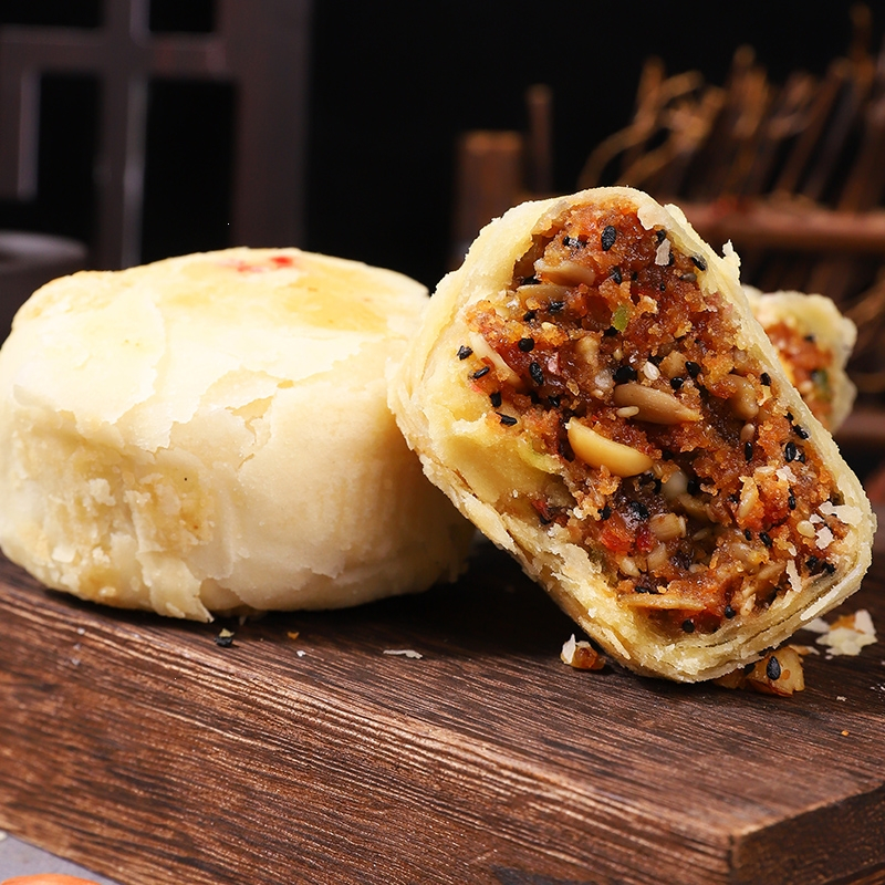 雍王府丰镇月饼传统老式五仁月饼福其道手工糕点营养早餐150gx5酥皮