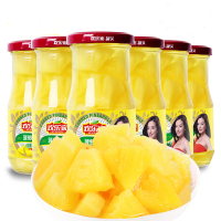 【欢乐家】菠萝罐头248g*6罐新鲜糖水菠萝罐头水果整箱休闲零食