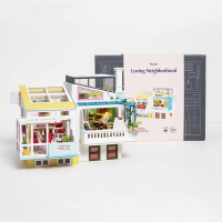 若态若来diy泰迪小屋 手工制作拼装模型珍藏艺术屋玩具创意拼插拼图带手办男生女生生日礼物 TD05恋恋拳击