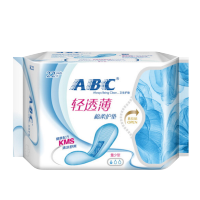 abc 卫生护垫 日用 量少型 特薄0.08cm 加长163mm*单包22片装 KMS清凉舒爽 超透气 棉柔 姨妈护垫