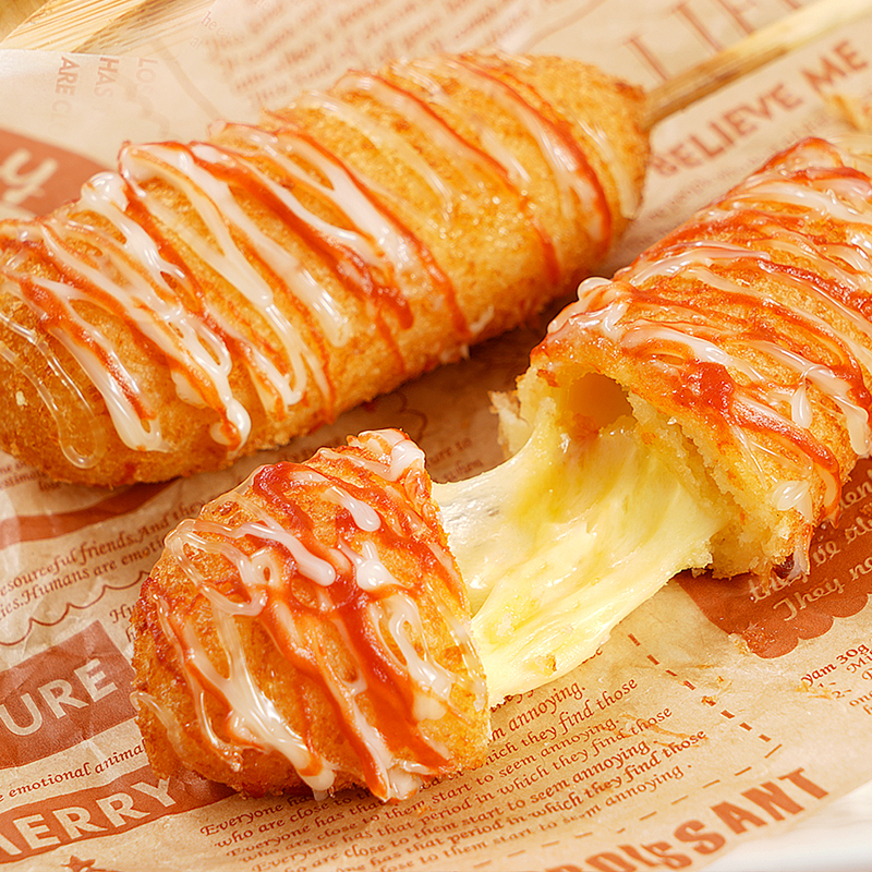 大希地 爆浆芝士热狗棒210g*3 烤肉肠冷冻热狗烧烤肠台式香肠