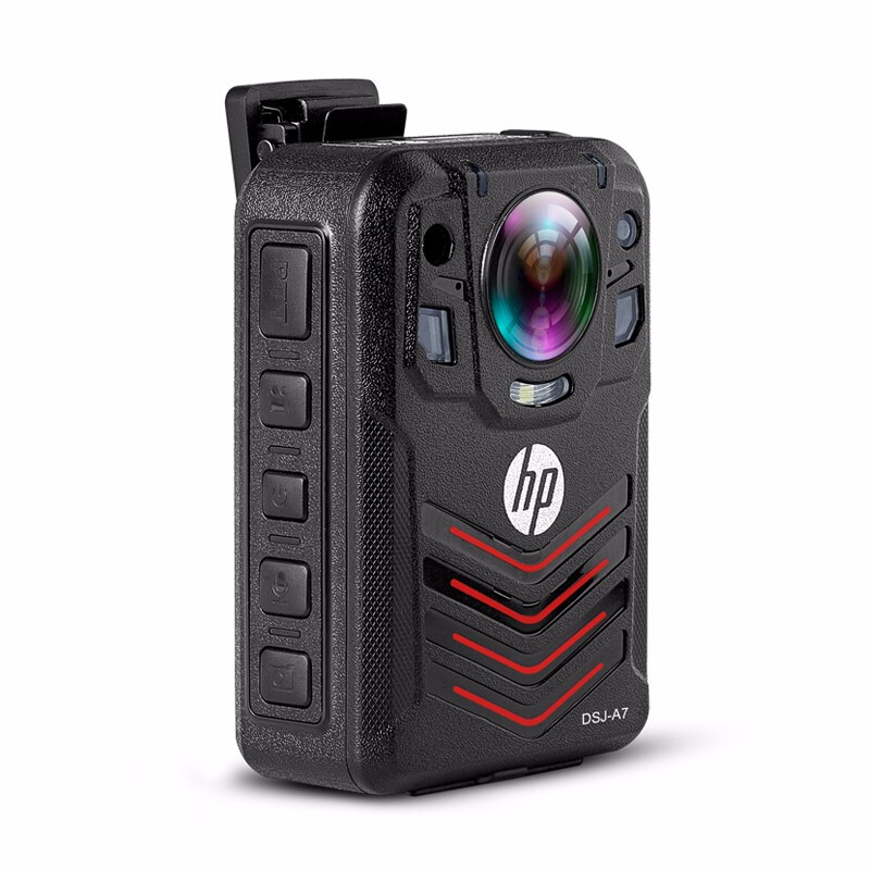 惠普(hp)DSJ-A7执法记录仪 1296P高清红外夜视 3600万像素 黑色 64G高清大图