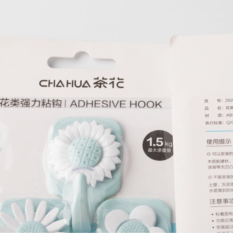 茶花 花类强力粘钩(1X3) 3个/套高清大图