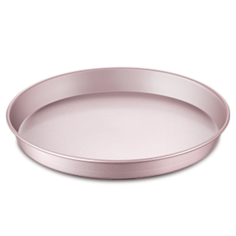 学厨 9寸披萨盘 烤盘模具金色圆形家用pizza盘 直径22.9cm*高2.4cm 不粘涂层 烤箱烘焙模具 WK9047