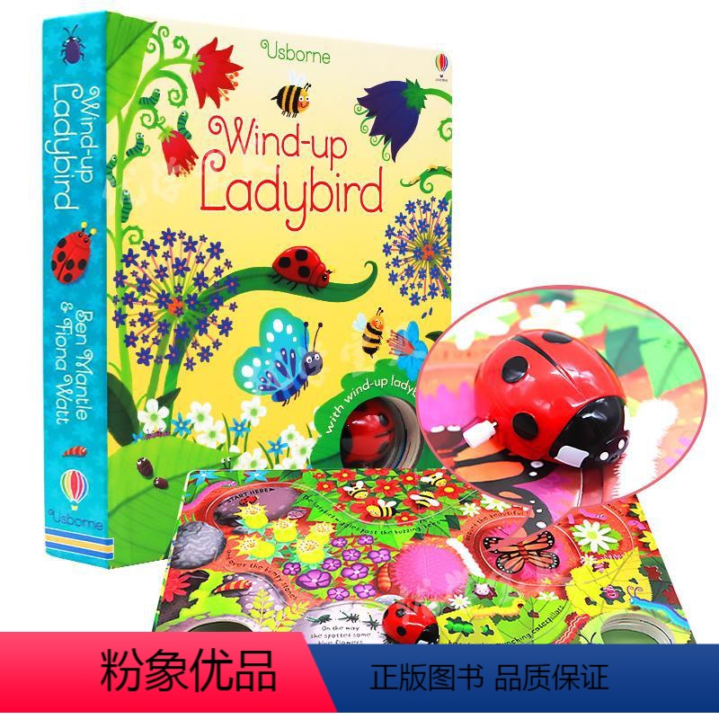 小瓢虫 轨道书 [正版]Usborne轨道书 wind up bus train 发条小巴士火车轨道书 busy car