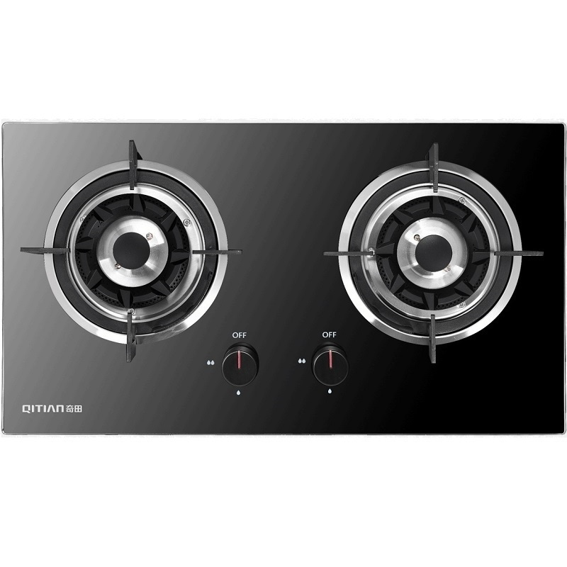 奇田(QiTian)燃气灶煤气灶台嵌两用灶具 5.0kw盛焰爆炒火力 钢化玻璃 快速点火 天然气JZT-A18-16