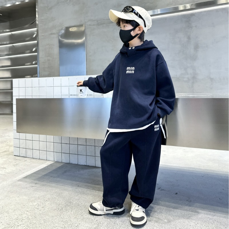 儿童装男童套装春秋款新款春装春季男孩大童卫衣运动酷帅气潮