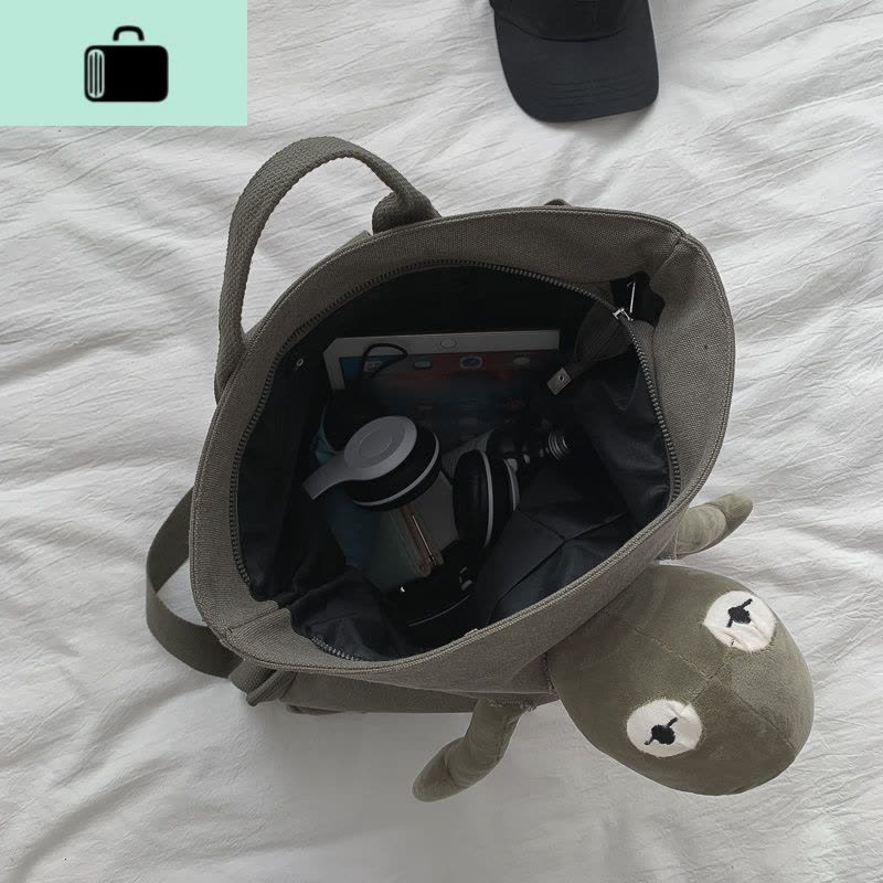 书包女韩版高中原宿ulzzang学生ins帆布大容量2020新款双肩背包女NEW LAKE女手包图片