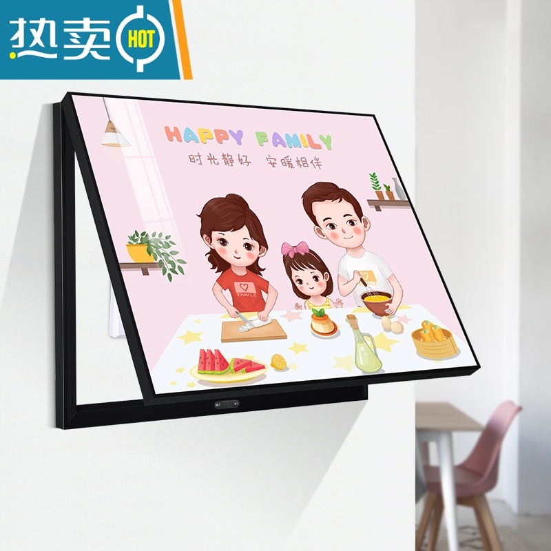 敬平电表箱装饰画一家四口餐厅弱电箱免打孔配电箱装饰遮挡挂画电盒子装饰画高清大图