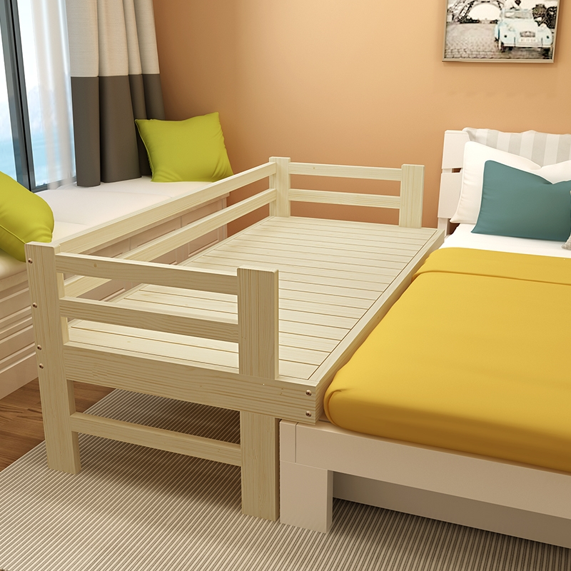 加宽床拼接床定制儿童床带护栏迪玛森单人床木床加宽拼接加床拼床定做