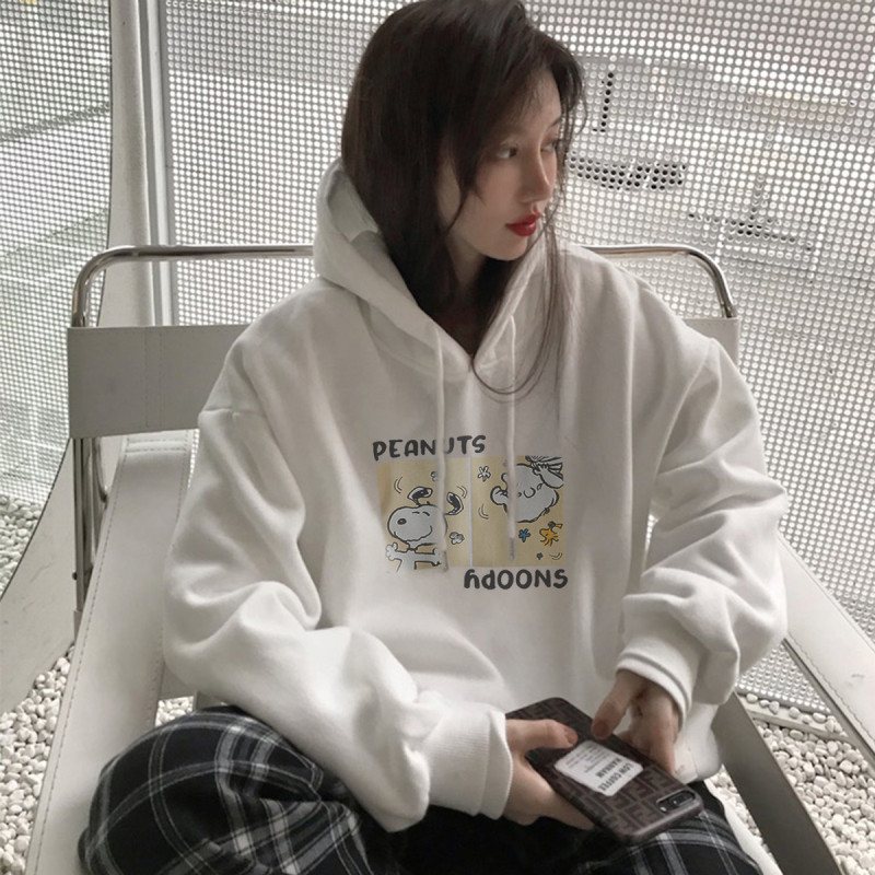 唐狮春季新款史努比联名圆领卫衣女宽松韩版设计感小众