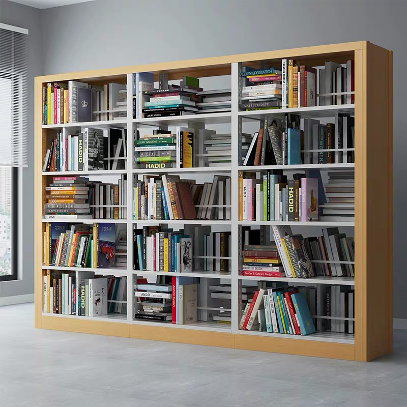 创世人钢制书架学校图书馆书架书店阅览室档案资料架书柜收纳储物铁