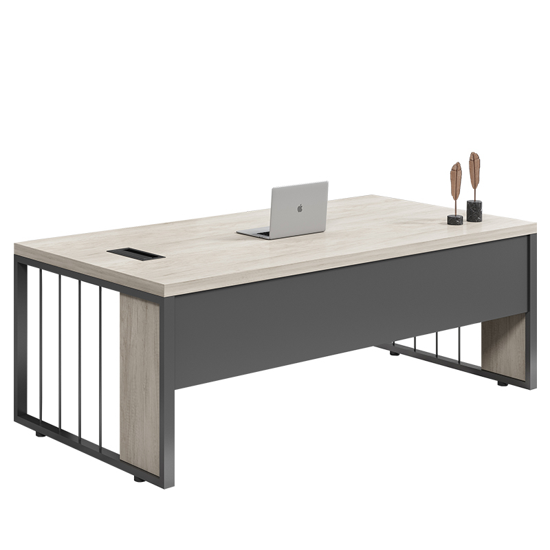 易企采 办公桌1600*800*750mm 简约现代老板桌 单人办公桌 电脑桌 主管经理桌高清大图